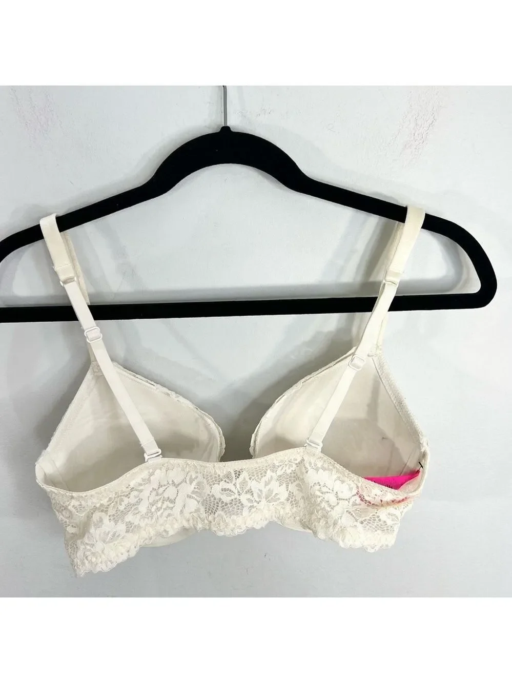 La Senza So Free full coverage cream lace front closure underwire bra 32 D - Picture 4 of 12